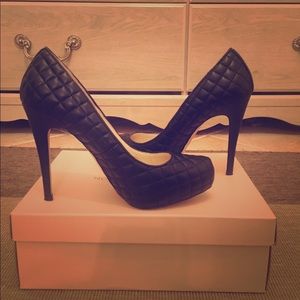 BCBGeneration Black Quilted "Pixie" Heels