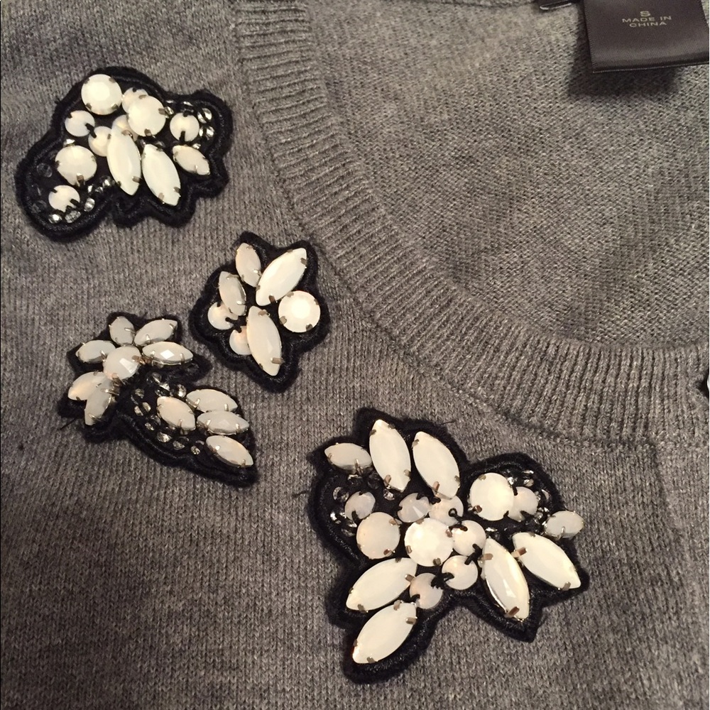 Ann Taylor embellished sweater size small