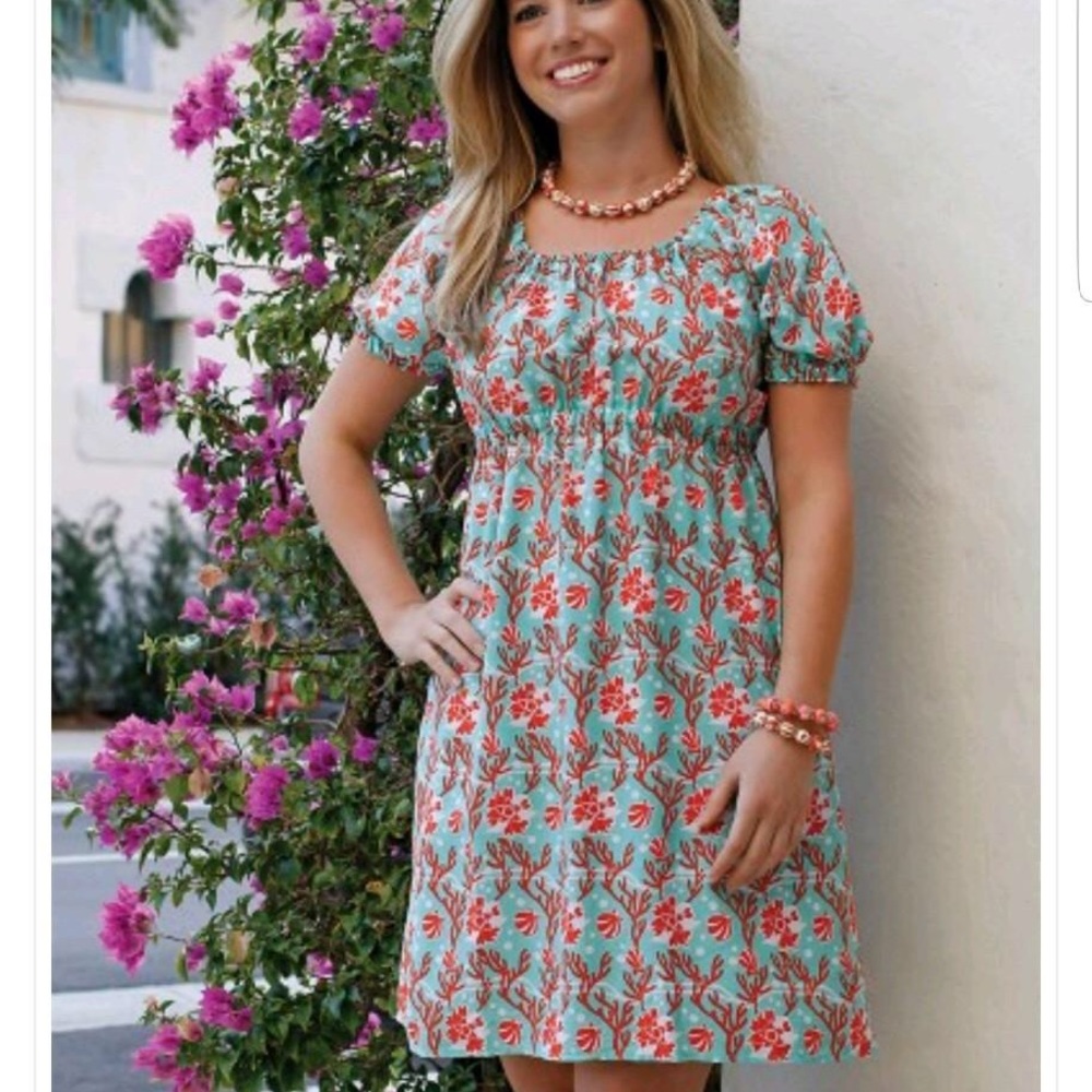 NWT Angela Moore coral reef dress sz M
