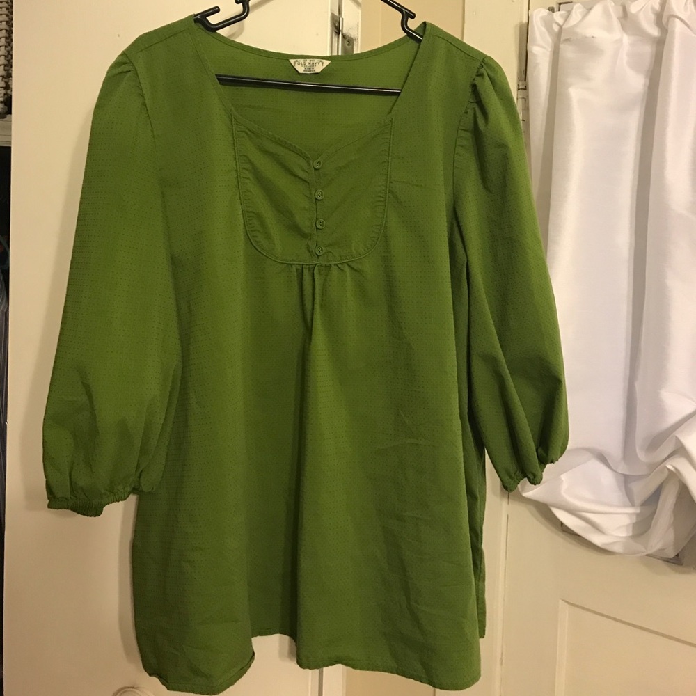 Old Navy XXL Peasant top Green