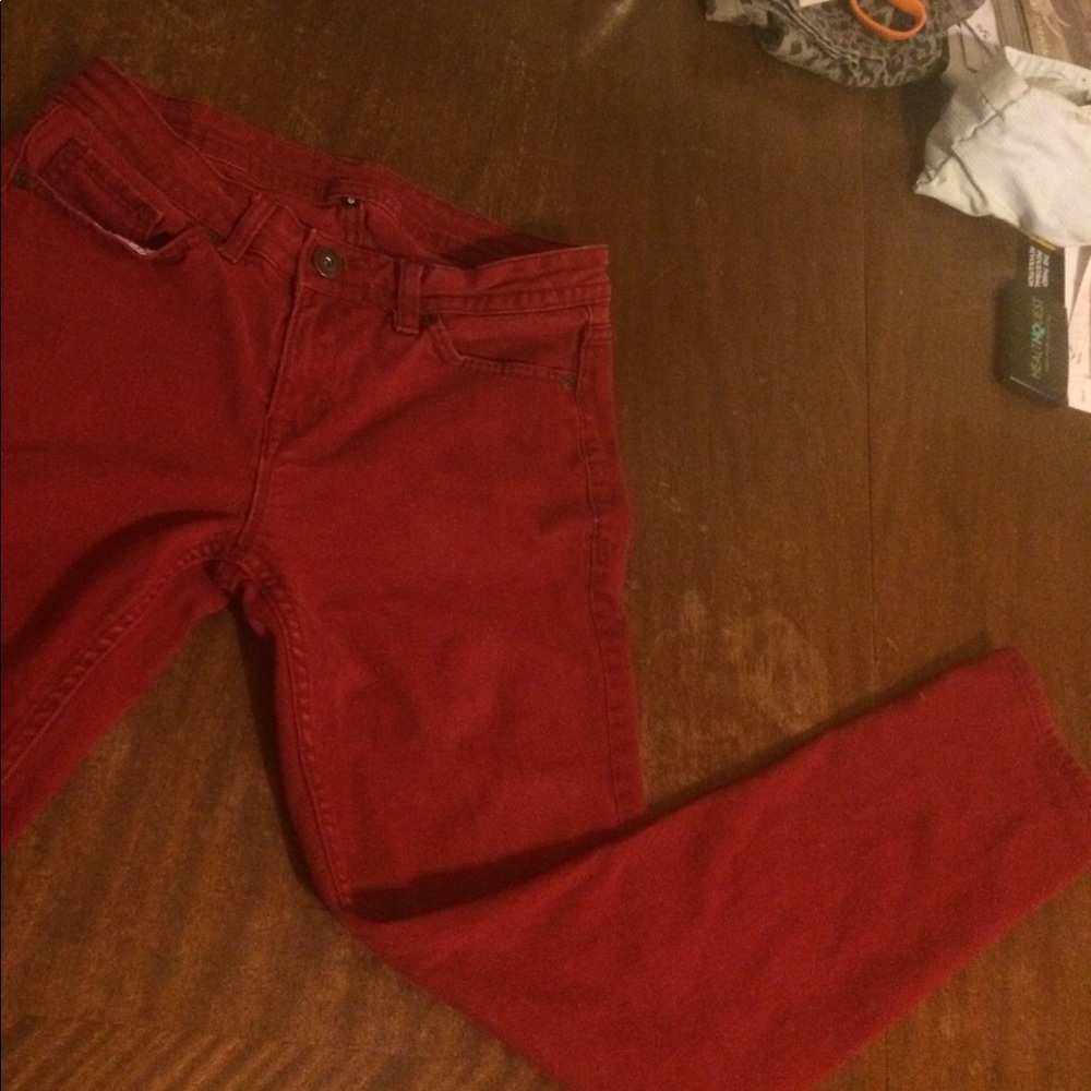 Red vintage Jordache jeans