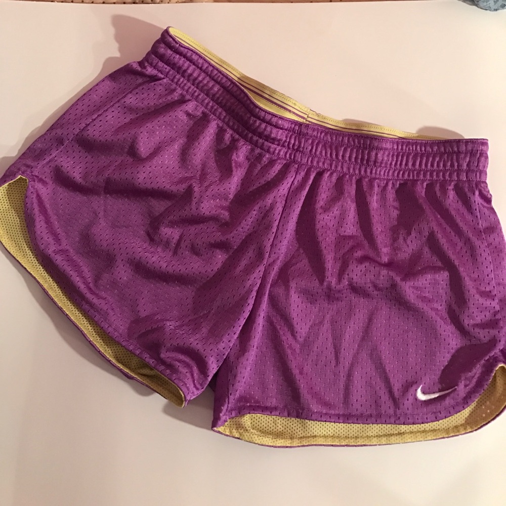 Purple mesh Nike shorts