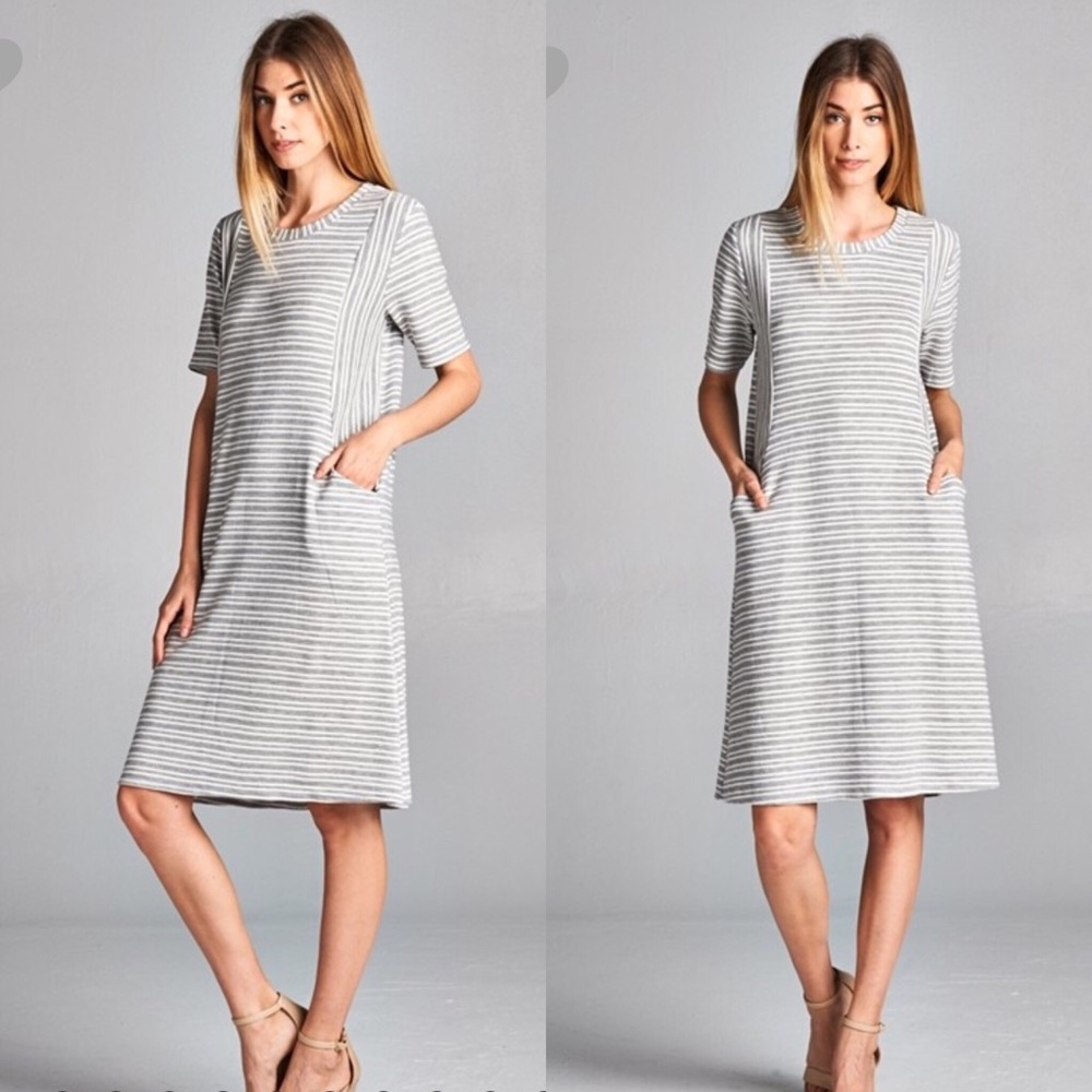 Stripe Midi Dress