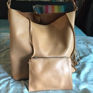 All saints pearl leather hobo