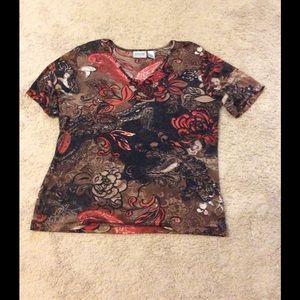 Chico's Jersey Blouse Short Sleeve