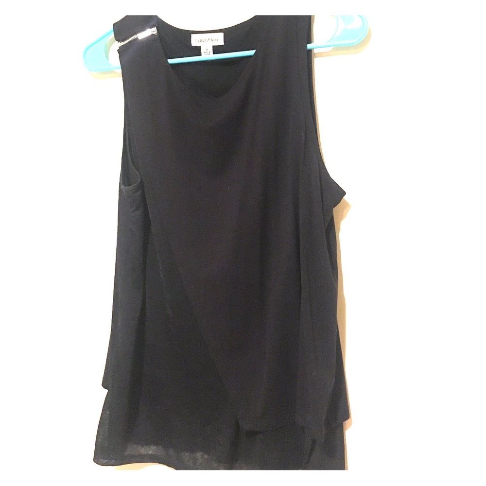 Calvin Klein black layered tank