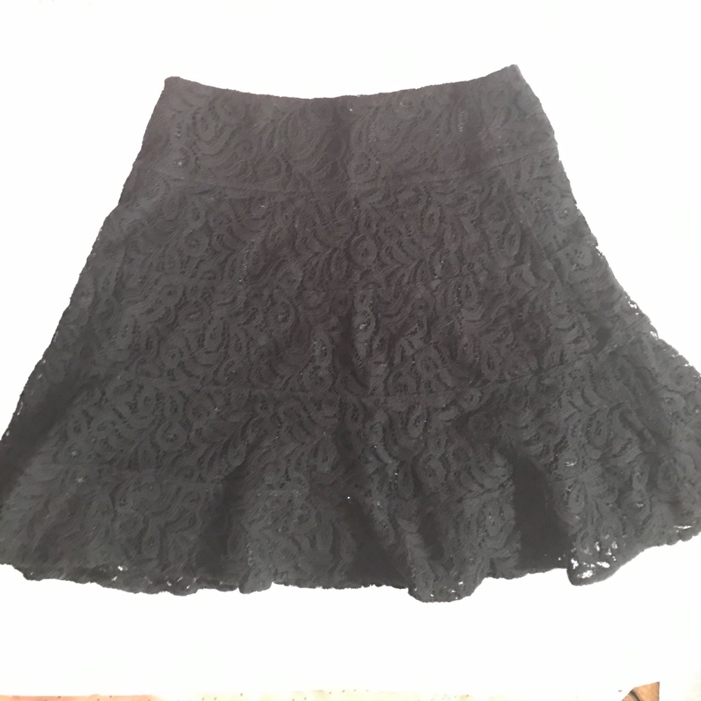 Black Lace Crochet skirt