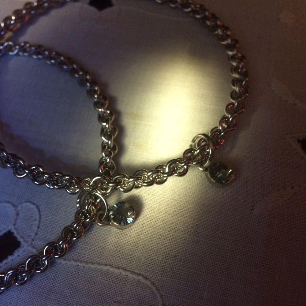 Gorgeous Chain Bangle Bracelets With Blue Stone 2 - image 2