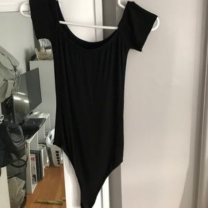 Brandy Melville Black Off the Shoulder Bodysuit