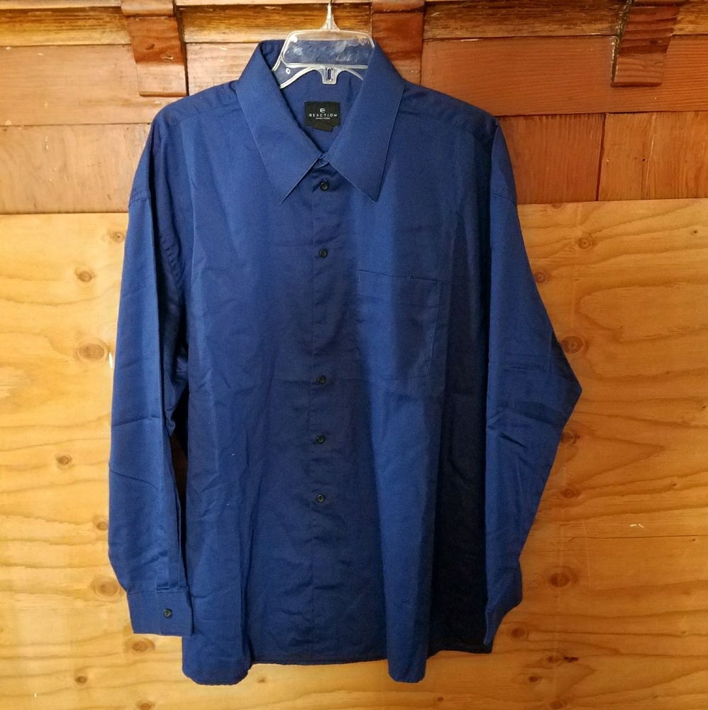 Kenneth Cole Dark Blue Dress Shirt