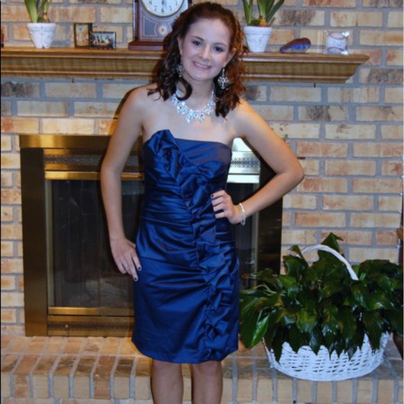 Windsor dark teal blue dress - Picture 3 of 4