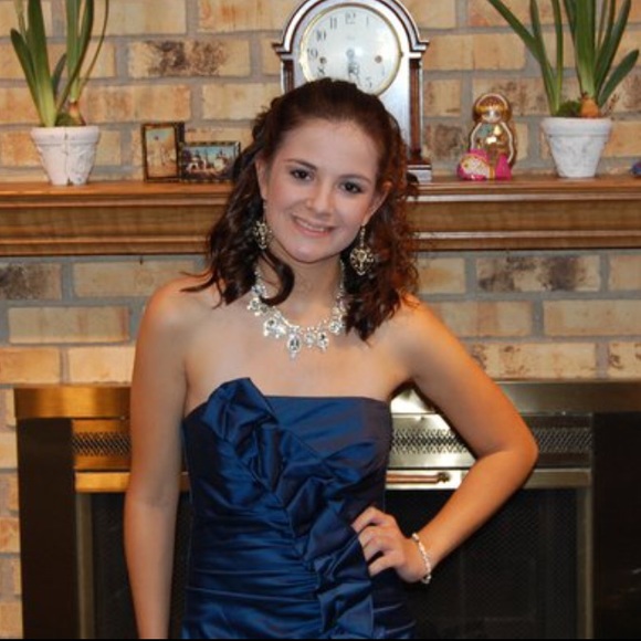 Windsor dark teal blue dress - Picture 4 of 4