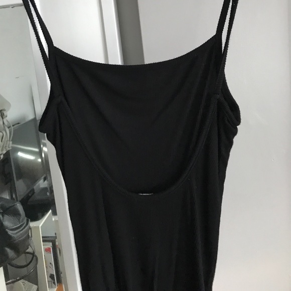 Brandy Melville Straight Neck Black Bodysuit - Picture 3 of 5