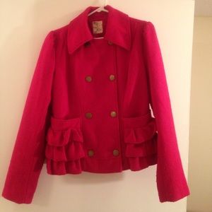 Hot pink Tulle winter coat