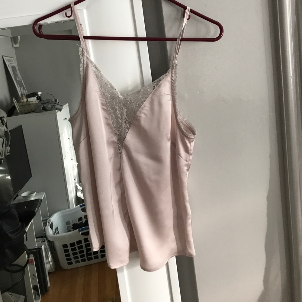 Brandy Melville Slip Lace Pink Top