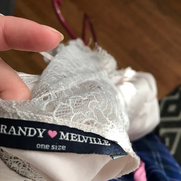 Brandy Melville Slip Lace Pink Top - Picture 3 of 3
