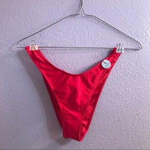 Forever 21 red high-leg bikini bottoms