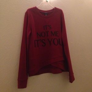 Red long sleeve shirt