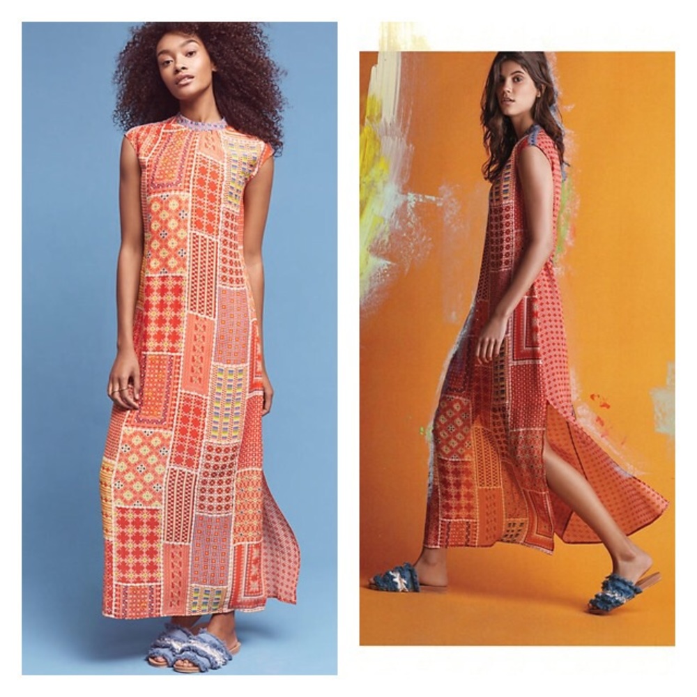 NWT Anthropologie Indian-Inspired Patchwork Dress