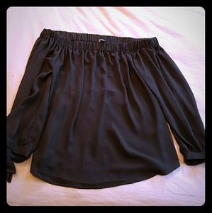 Black Off the Shoulder Blouse