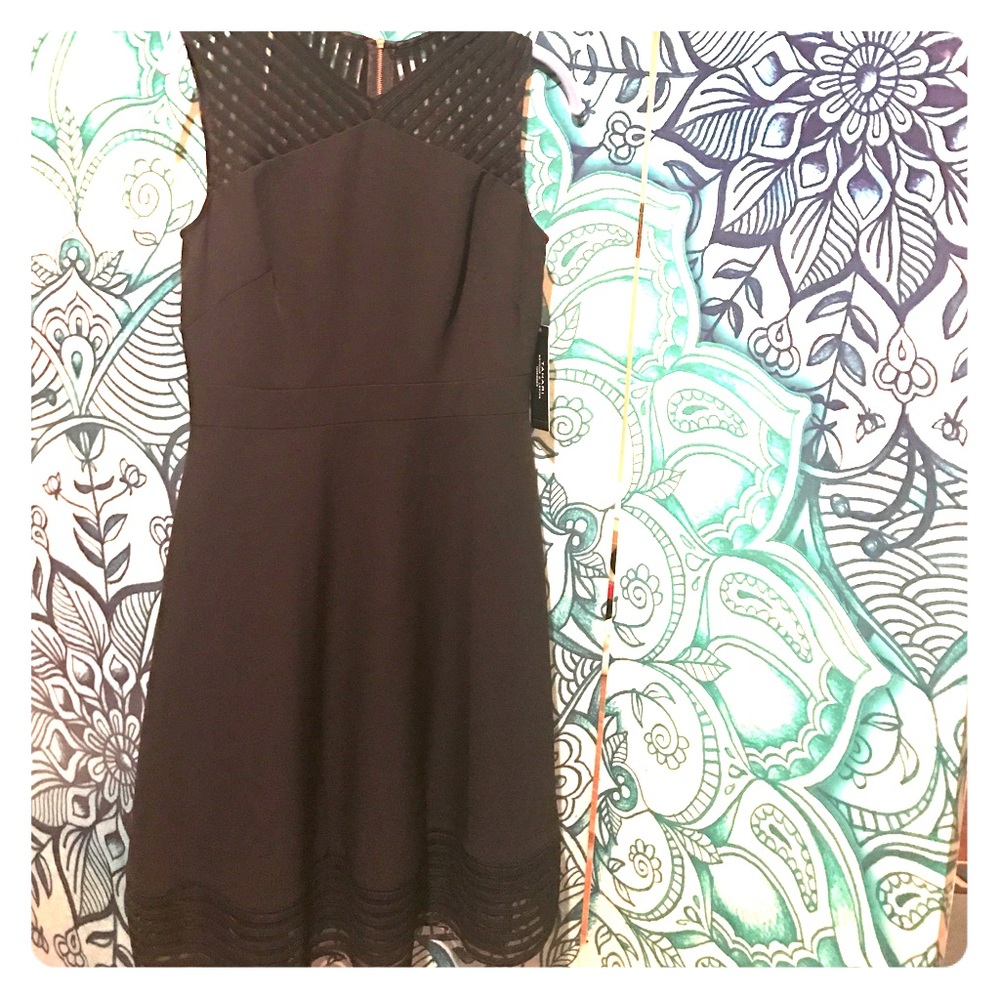 Black knee length dress