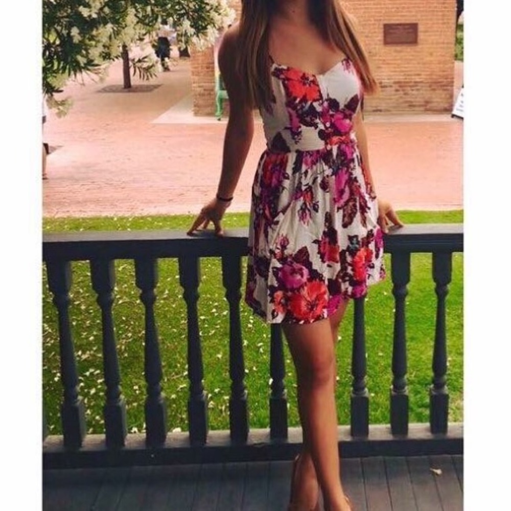 Flower spaghetti strap dress