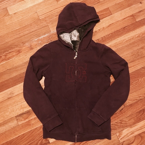 fur lined zip hoodie