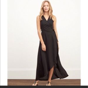 NWOT Black Abercrombie & Fitch Maxi Wrap Dress