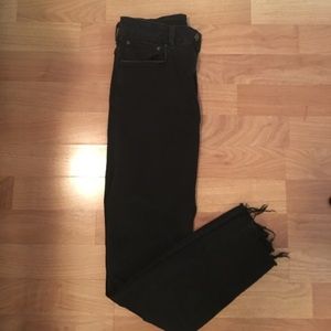 Zara high-waisted black jeans