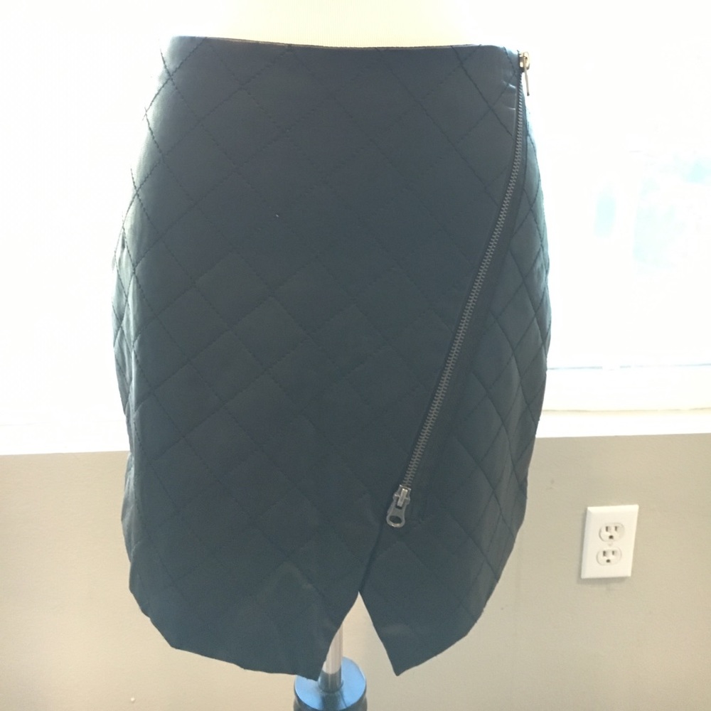 Lovers + Friends Vegan leather quilted mini skirt