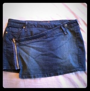 Asymetrical Denim Skirt