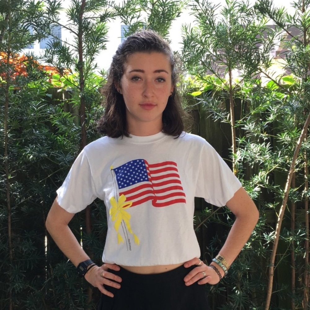 American flag cropped tshirt!! 🇺🇸🇺🇸
