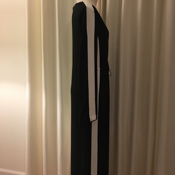 BCBG Black with White Stripes Maxi Dress- Size XXS - Picture 4 of 5