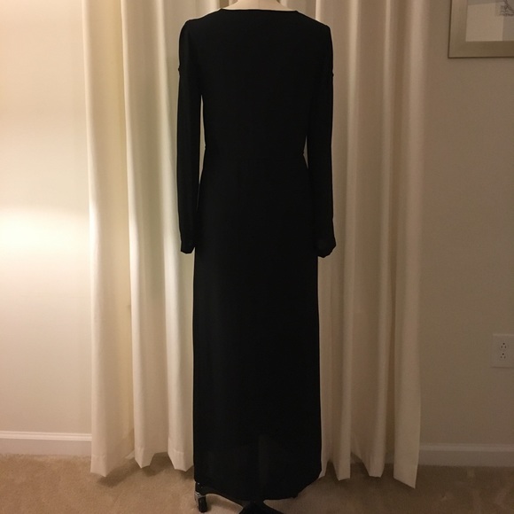 BCBG Black with White Stripes Maxi Dress- Size XXS - Picture 5 of 5