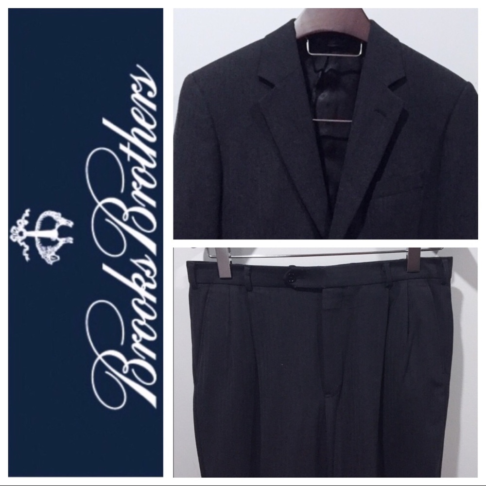 EUC SUIT Men's Brooks Brothers Dark Gray