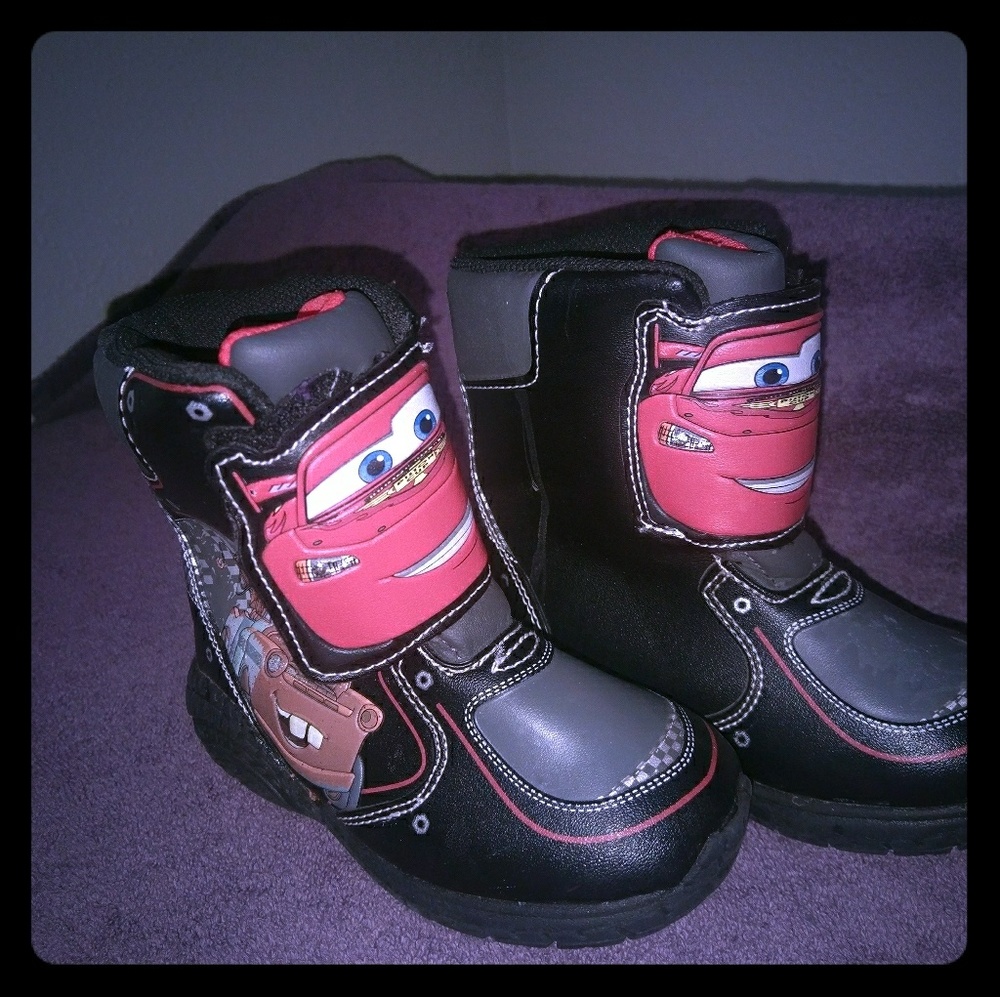Toddler boys Cars McQueen light up boots