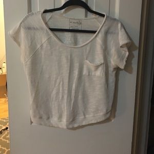 White free people cropped white T small