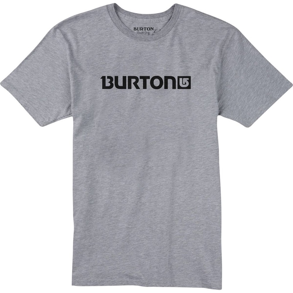Burton Boys Logo Horizontal SS-Heather Gray