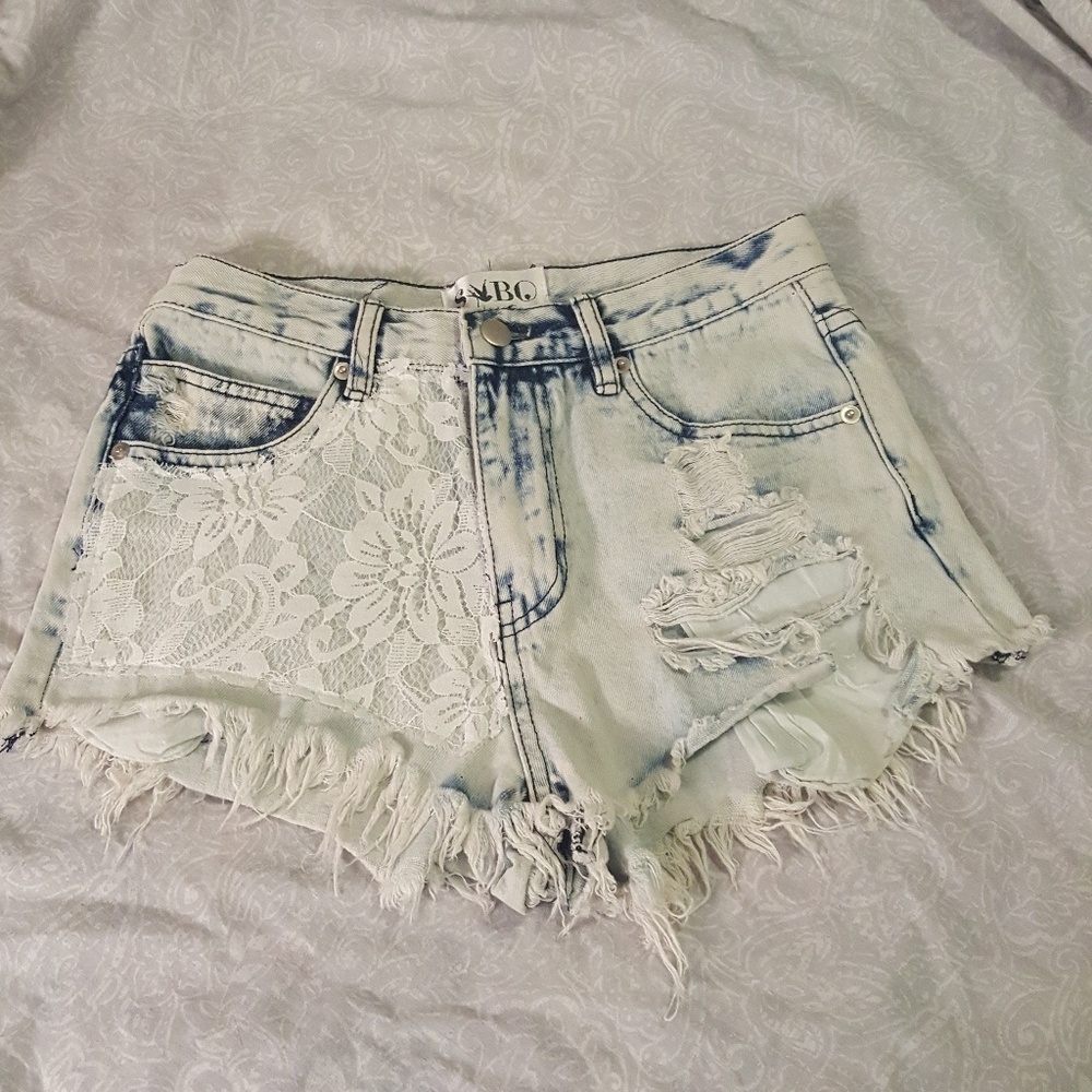 Lace Ripped Shorts