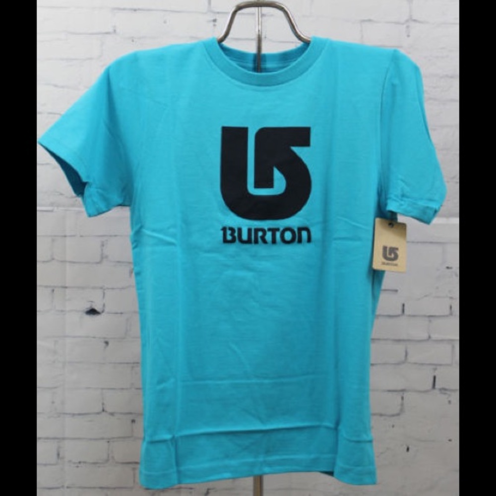 Burton Boys Logo Vertical Short Sleeve-Gulfstream