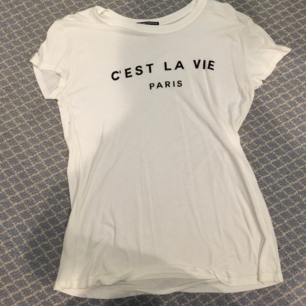 White c'est la vie tshirt