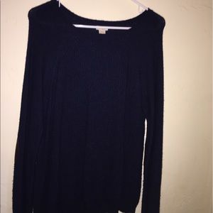 Navy Blue J Crew Patched Elbow Sweater