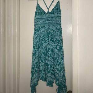 Billabong teal geo printed sundress