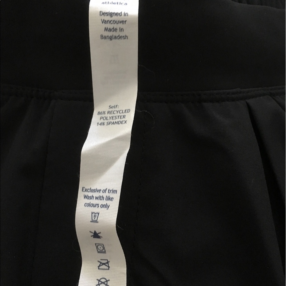 black silky nylon pant