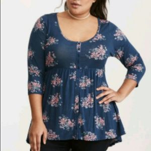 Floral print torrid babydoll size 2 nwt