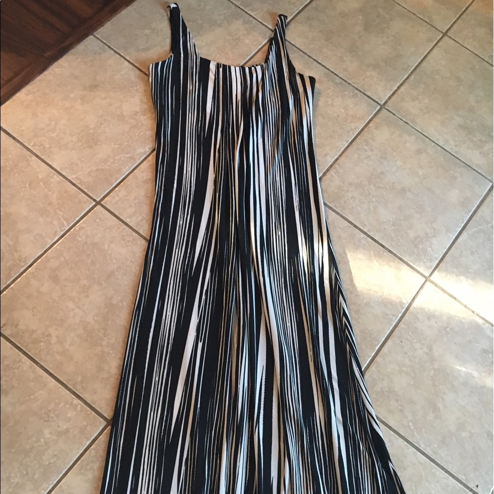Black and white tank maxi dress, size 12