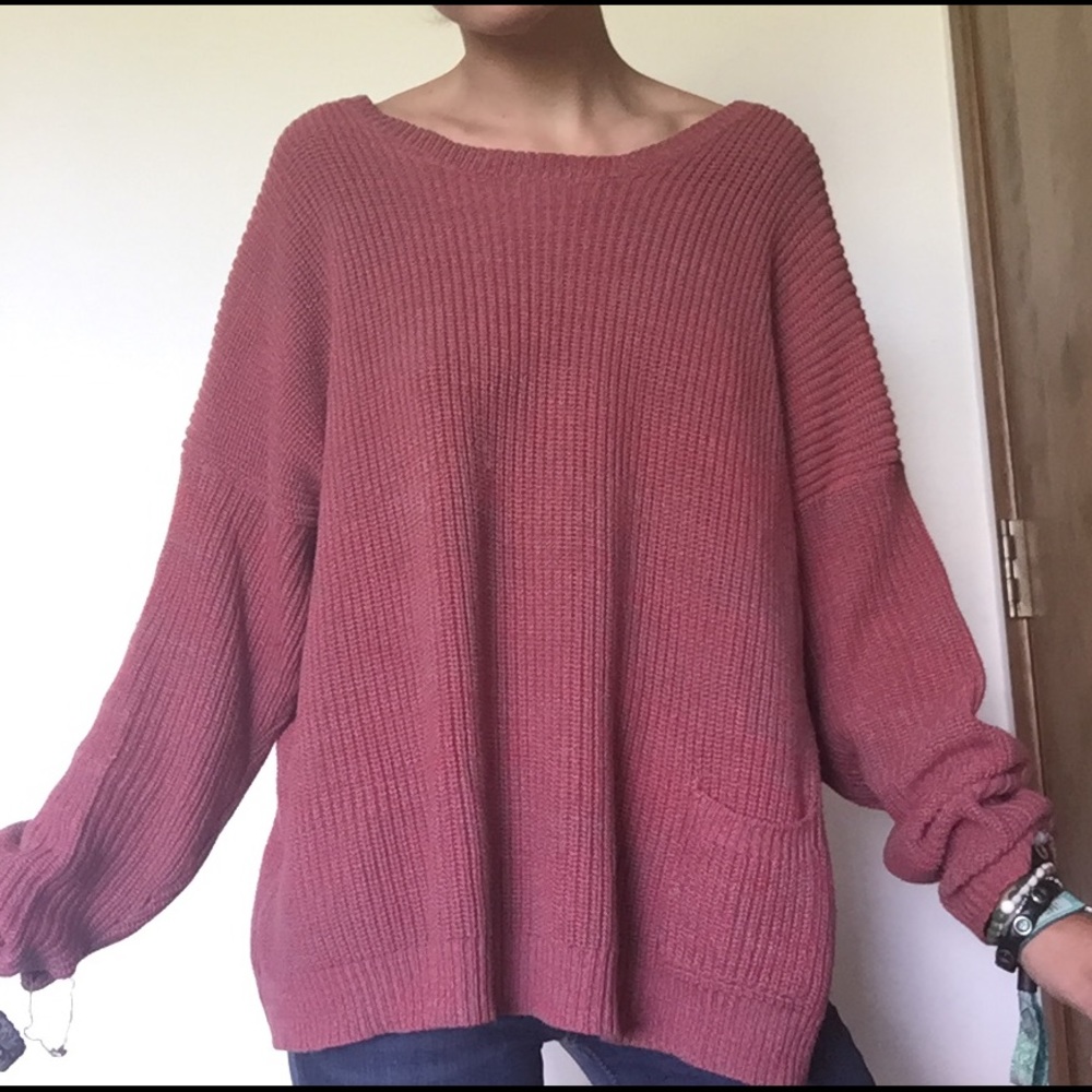 Oversized Wide Neck Sweater