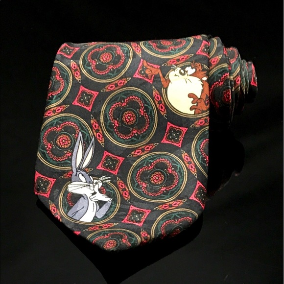 Bugs Bunny Taz  tasmanian devil Loony Tunes Tie - Picture 2 of 5