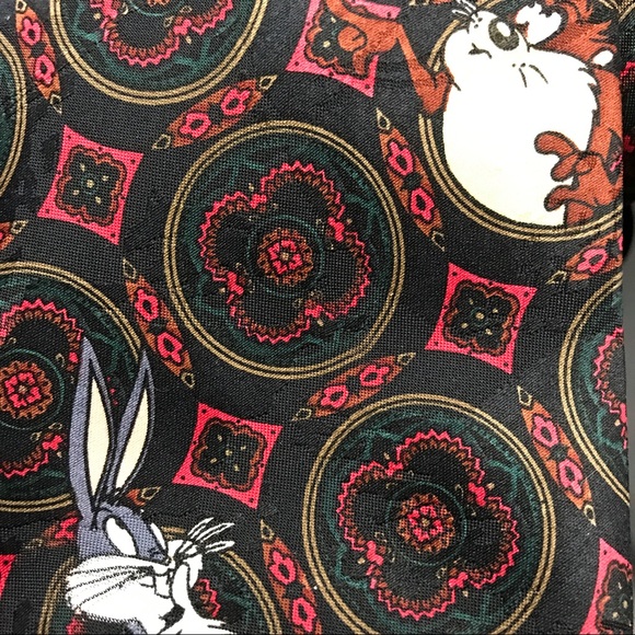 Bugs Bunny Taz  tasmanian devil Loony Tunes Tie - Picture 3 of 5