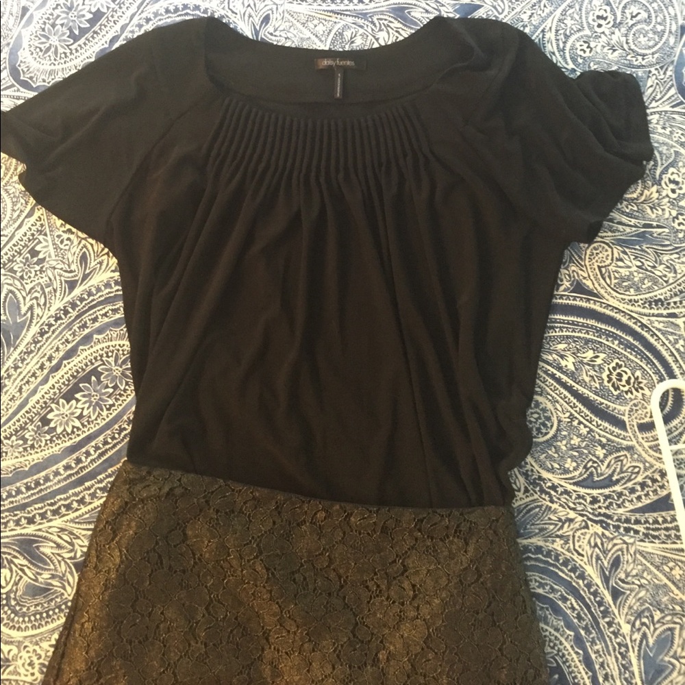 Flowy Black short sleeve top